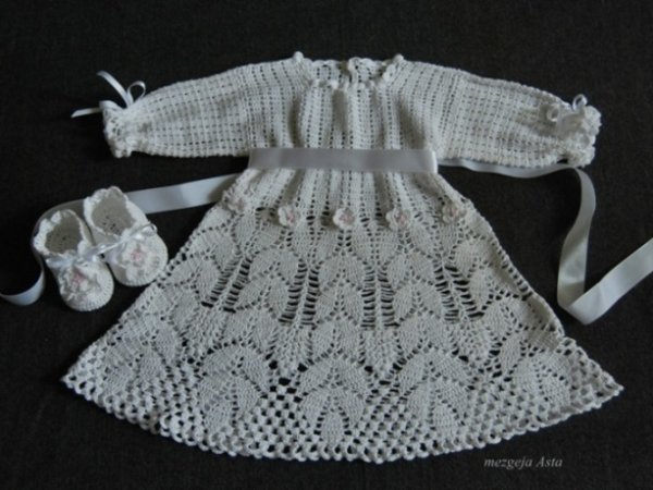 Crocheted christening robes - Baptism clothes