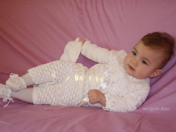 Crocheted christening robes - Baptism clothes