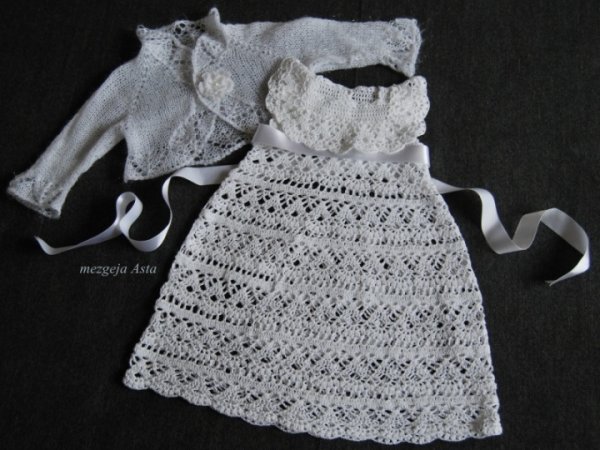 Crocheted christening robes - Baptism clothes
