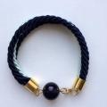 Dark blue and mint with Cairo Nights - Bracelets - beadwork