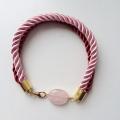 Double with rose quartz - Bracelets - beadwork