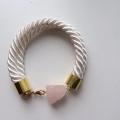 Double with rose quartz - Bracelets - beadwork