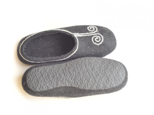 Veltinio šlepetės/ felted slippers Swirl 3