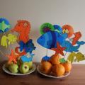 Baby birthday party decorations set - Works from paper - making