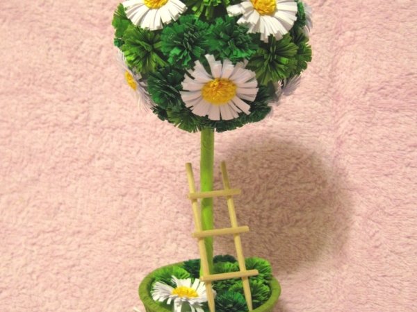Camomile topiary / fortune-tree " Ramune " - Works from paper