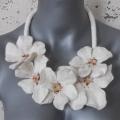 adornment with flowers - Necklaces - felting