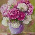 Peony 45x50 - Oil painting - drawing