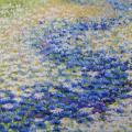Cornflower sea 55x45 - Oil painting - drawing