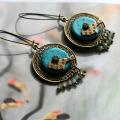 If you fly over the sea ... - Earrings - beadwork