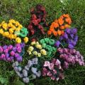 Rings clusters - Flowers - felting