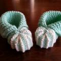 Green shoes - Children clothes - knitwork