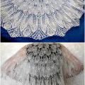 Knitting needles woven mantle " White Lily " - Wraps & cloaks - knitwork
