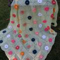 Pledukas " Flower Meadow 2 " - Plaids & blankets - needlework