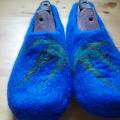 Ink color tapkutes - Shoes & slippers - felting