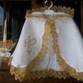 Baptismal cloak and candle - Scarves & shawls - sewing