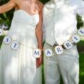 Garland JUST MARRIED - Works from paper - making