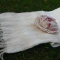Country " Peony snow " - Scarves & shawls - felting