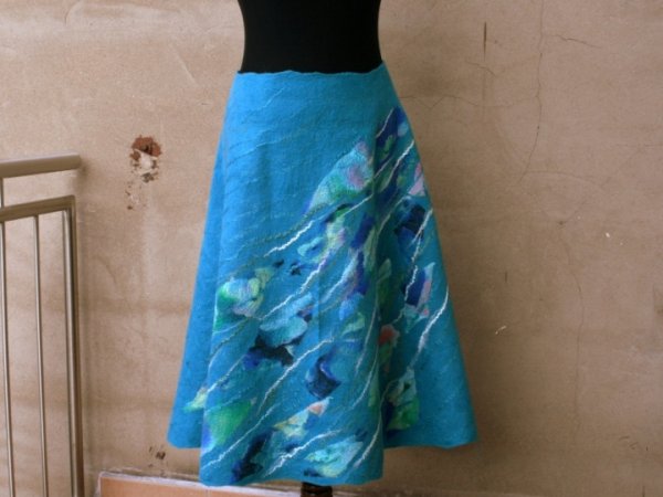 Skirt " Sunny turquoise " 2