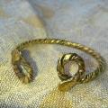 Brass bracelet twisted grass-snakes - Metal products - making