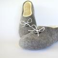 The gray elegance - Shoes & slippers - felting