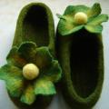 tapkutes zalios - Shoes & slippers - felting