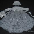 Knitted christening gown - Baptism clothes - knitwork