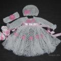 Knitted christening gown - Baptism clothes - knitwork