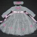 Knitted christening gown - Baptism clothes - knitwork