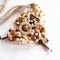 Necklace-brooch " latte " - Accessory - making