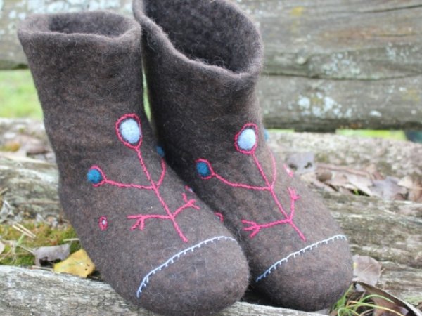 felt shoes chocolate - Shoes & slippers