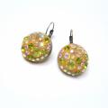 " olivine " - Earrings - beadwork