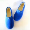 Royal blue - Shoes & slippers - felting