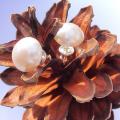 Larger pearls-clips - Earrings - beadwork