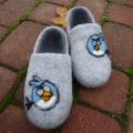 Angry chicks :) - Shoes & slippers - felting