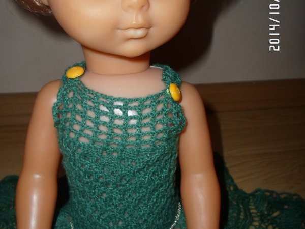 Knitted Doll dress 3