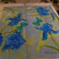 Irises - Batik - drawing