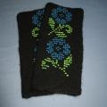 blue flower - Wristlets - knitwork