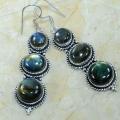 Earrings with labradorite - Earrings - beadwork