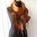 Golden Autumn - felting processes scarf - Scarves & shawls - felting