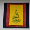 Christmas embroidered postcard " herringbone " - Postcard - making