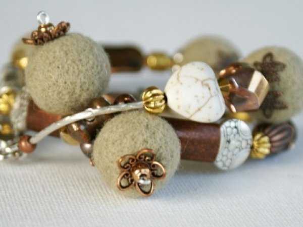 Bracelet - necklace " latte II " 3