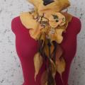 scarf with sage - Scarves & shawls - felting