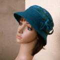 Turquoise magic hat ,, ,, - Hats - felting