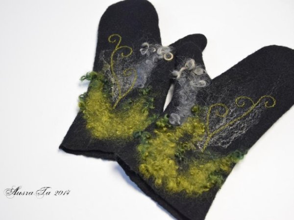 Black samanotosios - Gloves & mittens