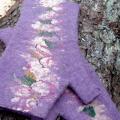 " Lavender " - Wristlets - felting