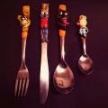 Childrens cutlery set is - Modeling clay - making