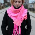Love to bright pink - Scarves & shawls - felting