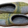 Felt slippers male gray " my path " - Shoes & slippers - felting