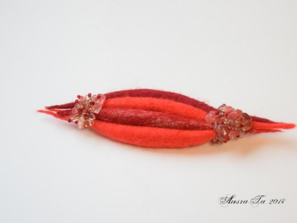 Red brooch - Brooches