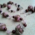 Gorgeous set with rose quartz - Kits - felting